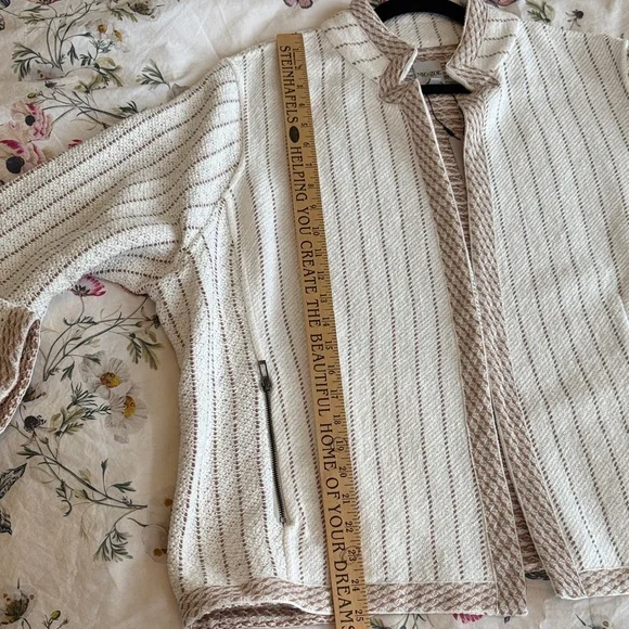 NWT - Nic+Zoe Cream and Gold Knit Jacket- 2X - Picture 7 of 11